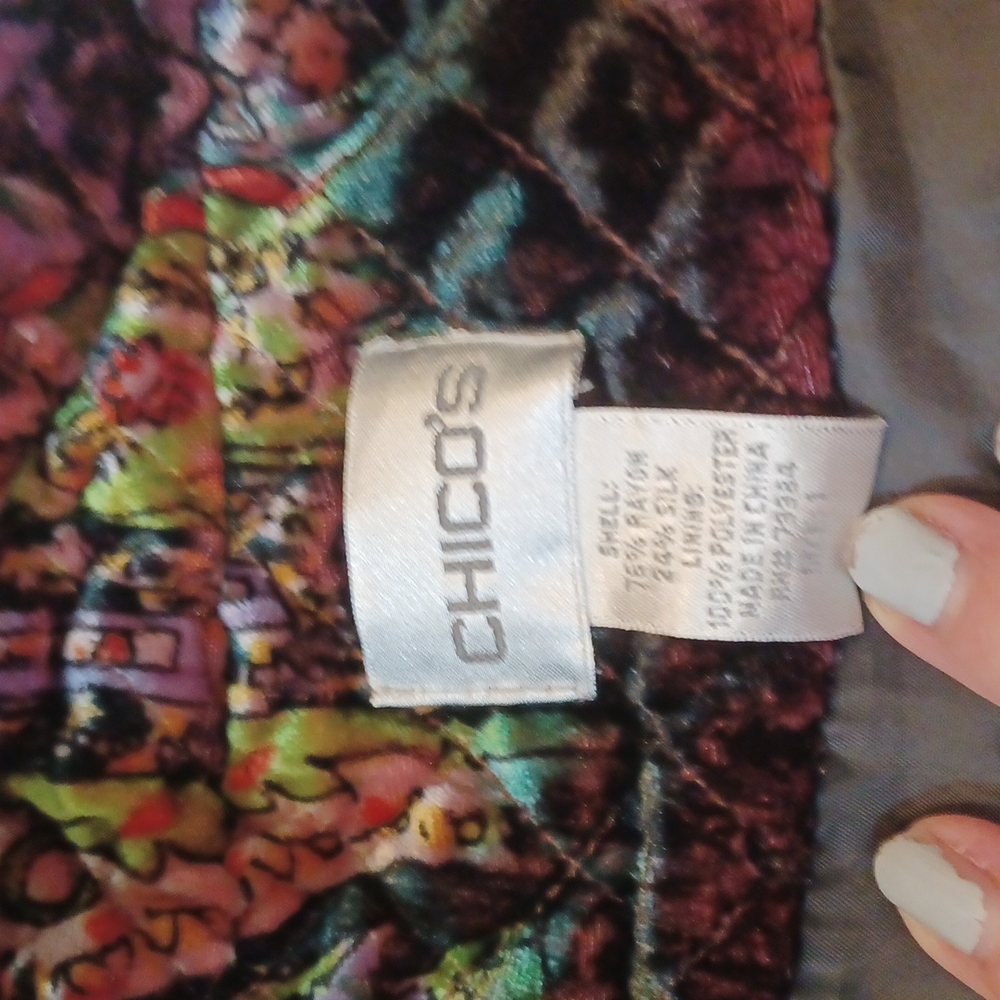 Chico's Multi-Color Quilted Vest - Picture 4 of 5